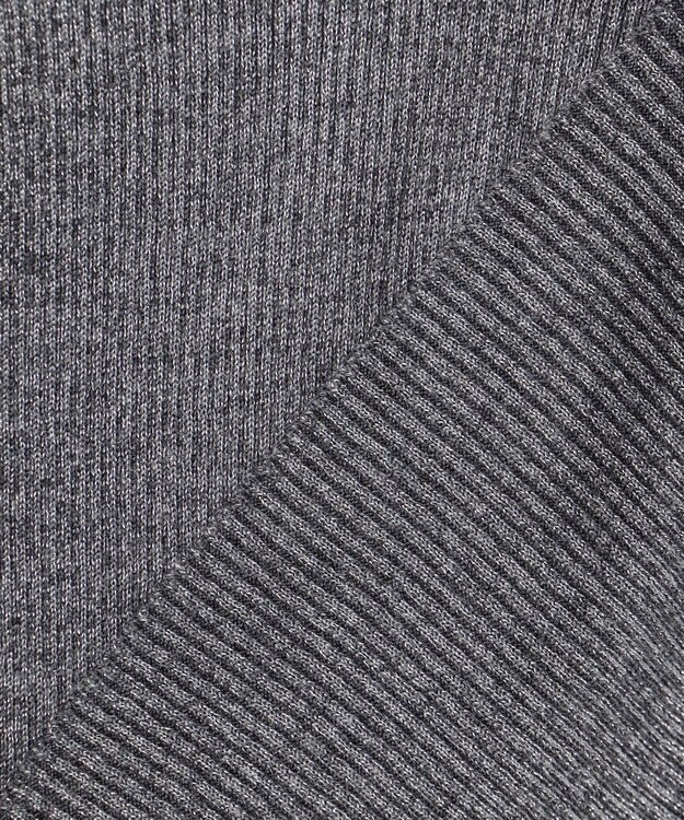 ICB 【洗える】エクストラファインメリノ Vネックプルオーバー グレーラメ系