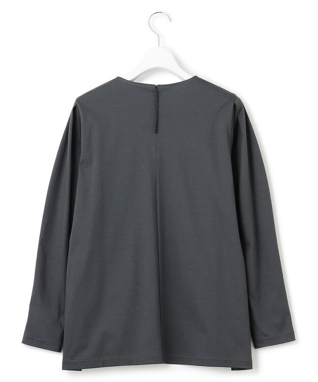 23区 S 【洗える】バナナスリーブ フォルム ロングTシャツ グレー系