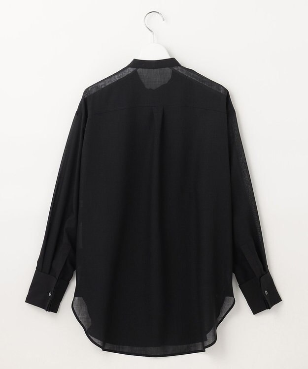 23区 L 【エステータ】ロイヤルウールボイル シャツ ブラック系