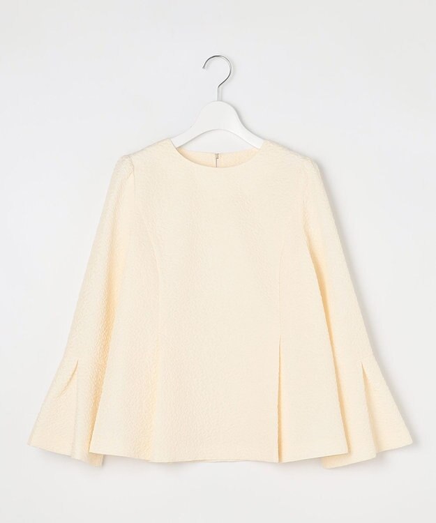 Feroux 【セットアイテム】美シルエット ブラウス×パンツ セットアップ ライトグレー系