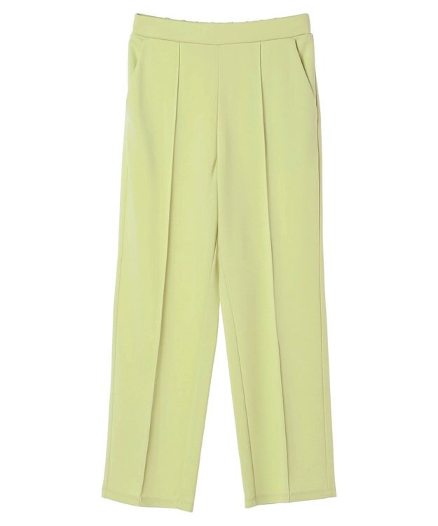 Green Parks らくスレストレートパンツ Lime Green