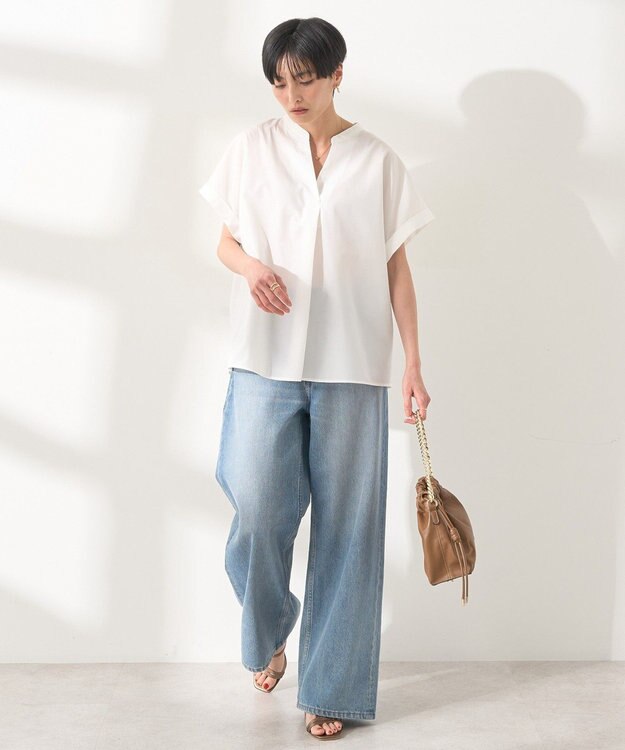 AMERICAN HOLIC スキッパー半袖シャツ Off White