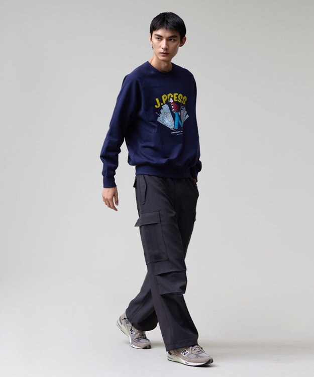 J.PRESS MEN 【J.PRESS ORIGINALS】【UNISEX】Polyester Aero Twill Easy Cargo Pants ネイビー系