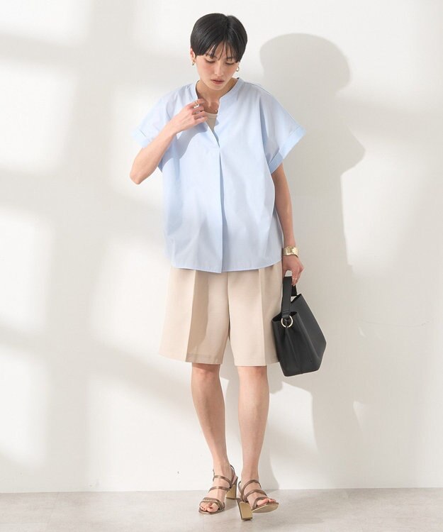 AMERICAN HOLIC スキッパー半袖シャツ Sax