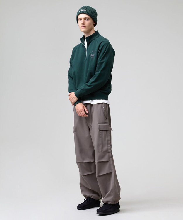 J.PRESS MEN 【J.PRESS ORIGINALS】【UNISEX】Polyester Aero Twill Easy Cargo Pants ダークグリーン系