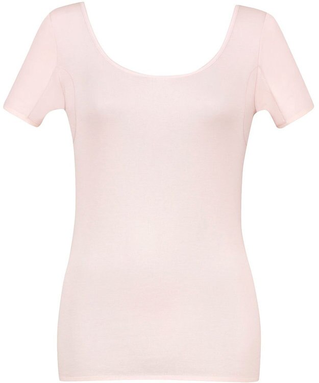 Wing インナー 綿100％ さらっと快適 抗菌防臭加工(身生地部) 【綿100% ひびきにくいタイプ】 汗取り付き 3分袖 半袖 春 夏 EL1374 ウイング／ワコール ピンク