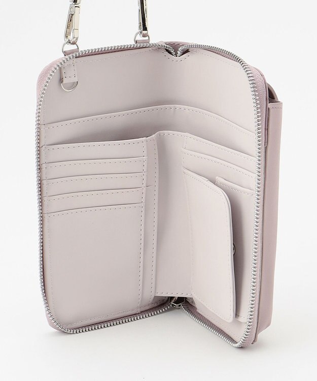 LA BAGAGERIE 【MONICA】バイカラー スマホショルダー ピンク