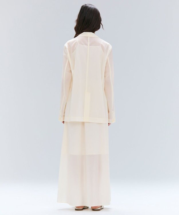 BEIGE， 【洗える/セットアップ対応】SPIGA / ギャザーロングフレアスカート Ecru