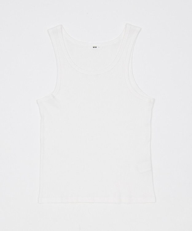WEGO コットンリブタンクトップ ホワイト