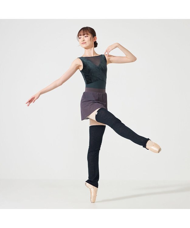 Chacott ◎【Nela ライン】レッグウォーマー ネイビー