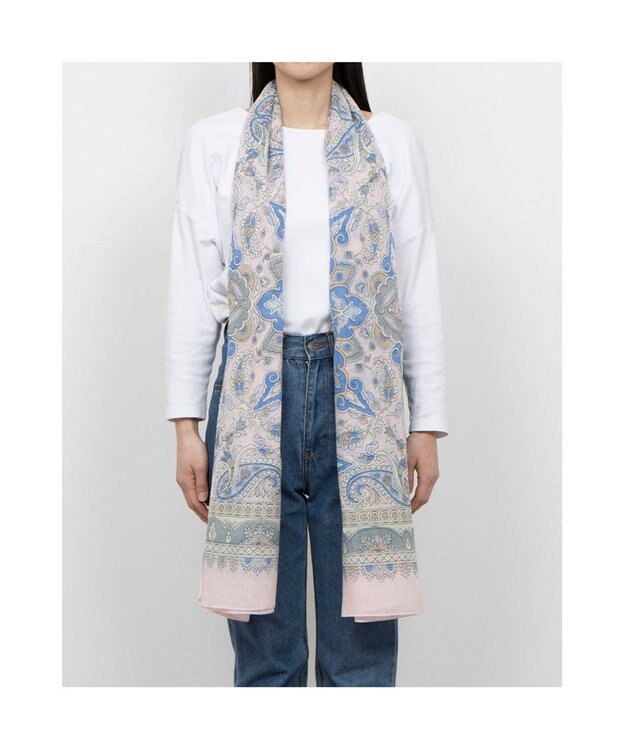 UNBILLION カシュネ cache nez / ペルシャ柄プリントストール ピンク