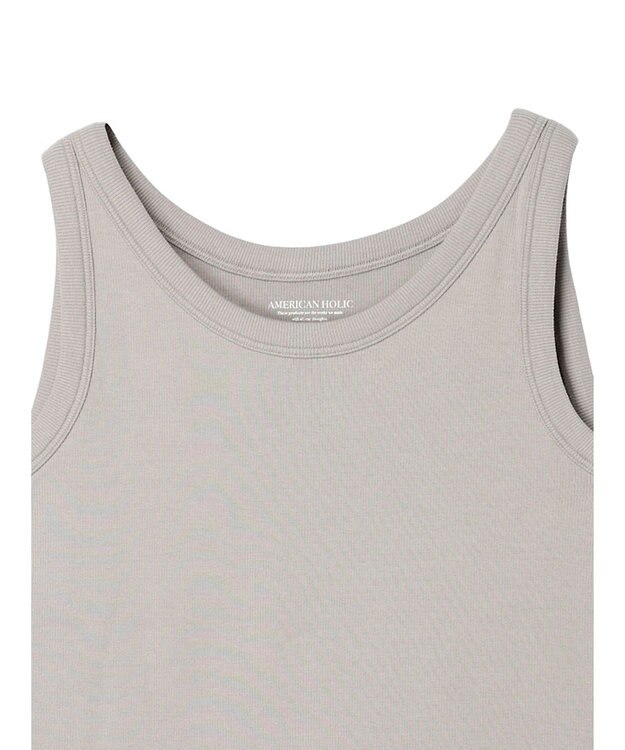 AMERICAN HOLIC 抗菌防臭Ｄａｉｌｙテレコタンクトップ Gray Beige