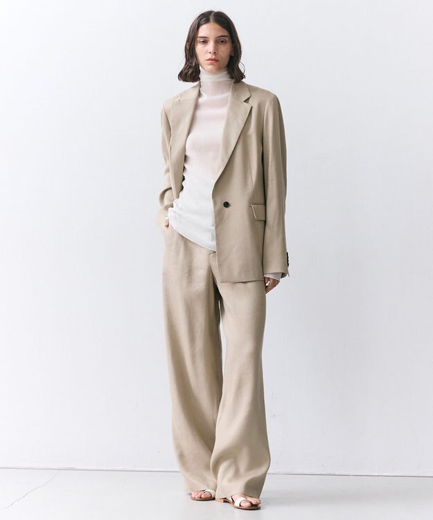 BEIGE， MICA / リネンブレンドテーラードジャケット  L.Taupe