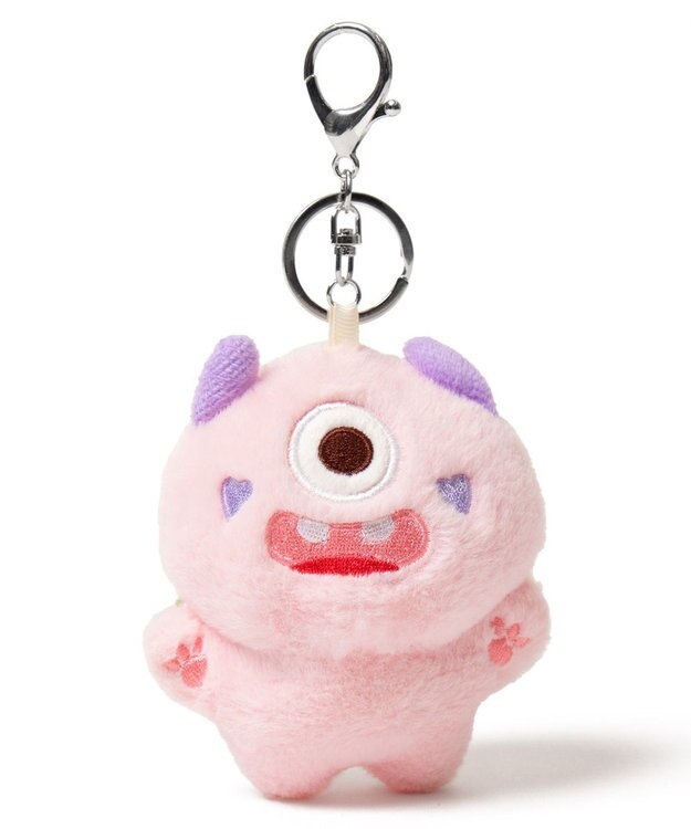 WEGO ハッピーモンスターぬいぐるみキーホルダー ピンク
