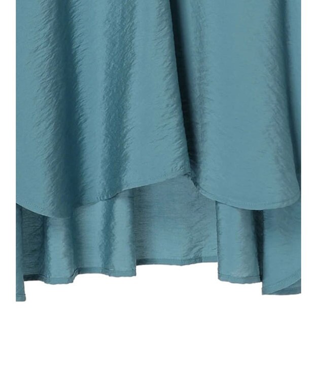 AMERICAN HOLIC 接触冷感スキッパーバックギャザーブラウス Blue Green