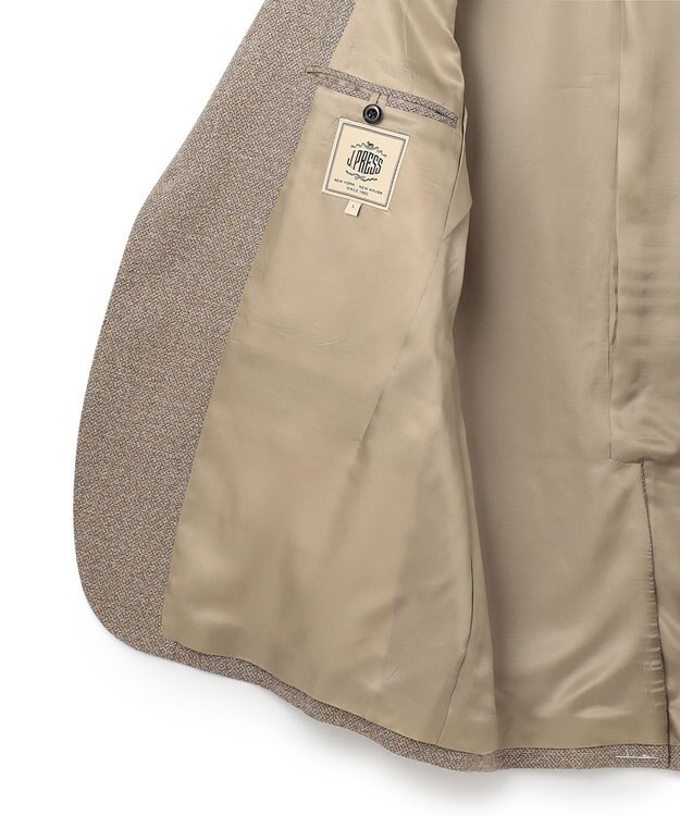 J.PRESS MEN 【NEWSTAGE】シルキーソフトツイード ジャケット/総裏 ベージュ系