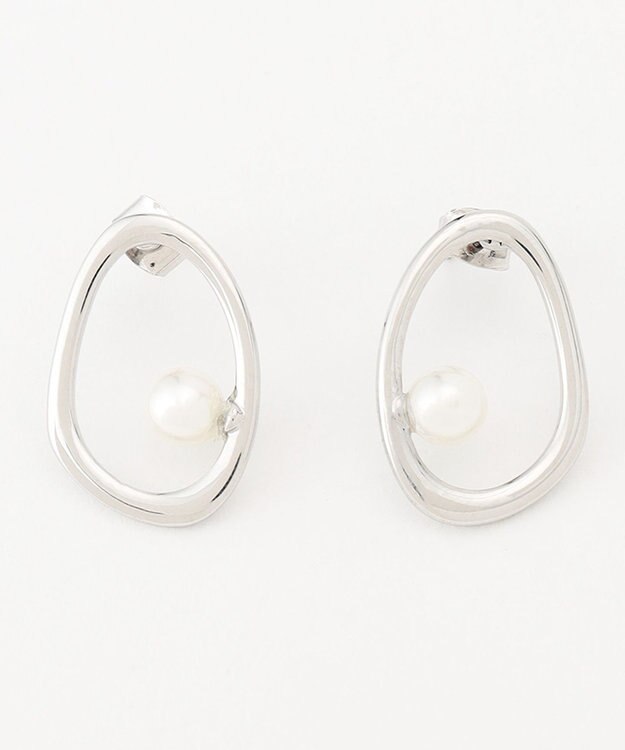 ANY メタルドロップピアス（両耳用） シルバー