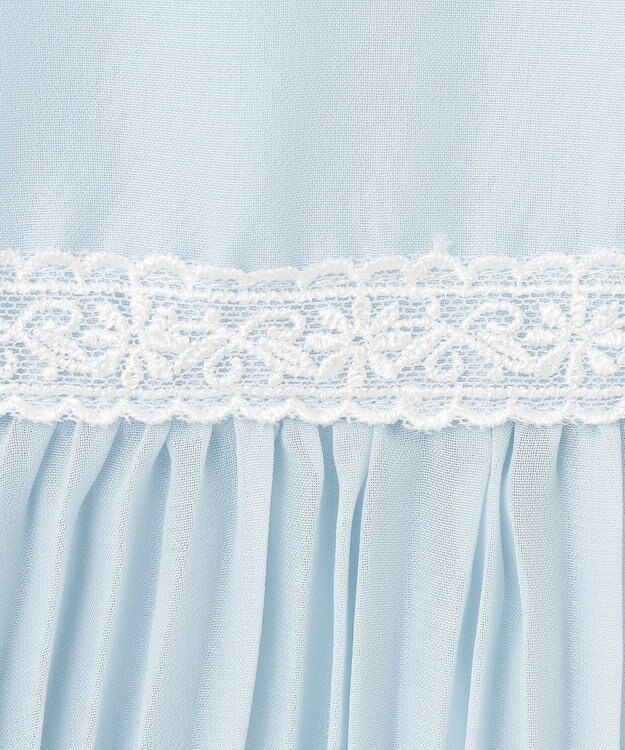 ANY KIDS シフォンプリーツワンピース サックスブルー