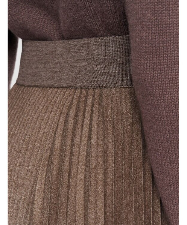 JOSEPH プリーテッドフランネル　スカート Carob Mel