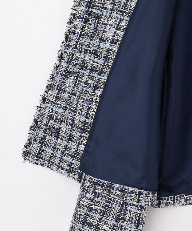J.PRESS LADIES L ファニーツイード ジャケット ネイビー系
