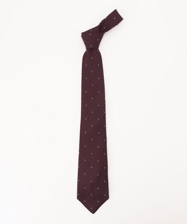 J.PRESS MEN 【JAPANESE SILK FRESCO TIE COLLECTION】ドット ネクタイ ワイン系8