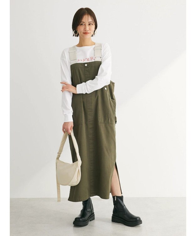 Green Parks ・ＳＵＧＡＲ　ＳＰＯＯＮ　ペインターサロペットスカート Khaki