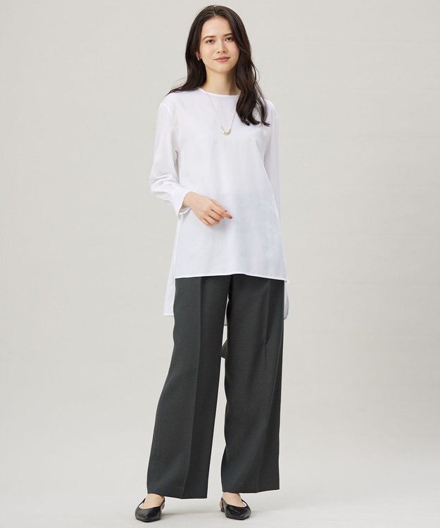 自由区 【SHIHOさん着用・洗える】SOMELOSチュニック ブラウス オフ