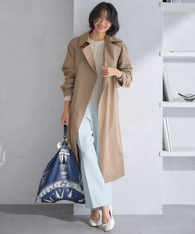 23区 【Oggi4月号掲載】LIMONTA メモリータフタ コート ブラウン系