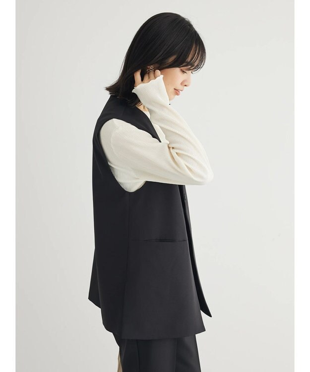 Green Parks きれいシルエットジレ Black