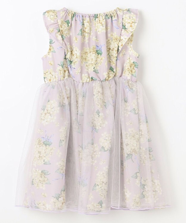 ANY KIDS アジサイ ワンピース ラベンダー系