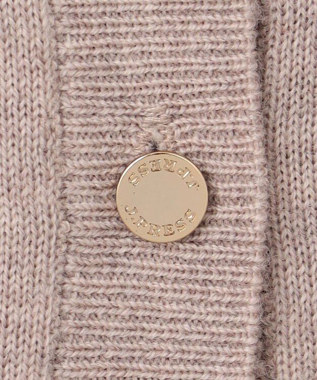 J.PRESS LADIES 【洗える】KNIT BASIC クルーネック カーディガン トップベージュ系