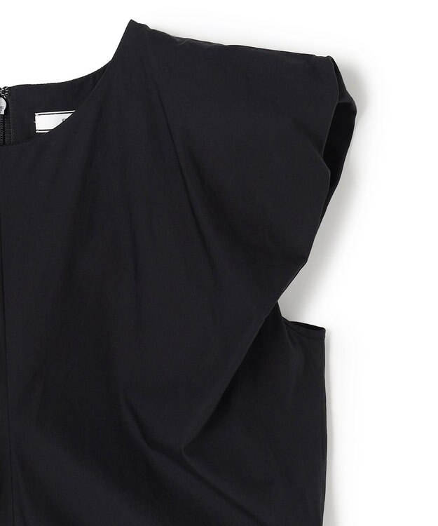 BEIGE， MALLOW / コットンタック バルーンスリーブドレス Black