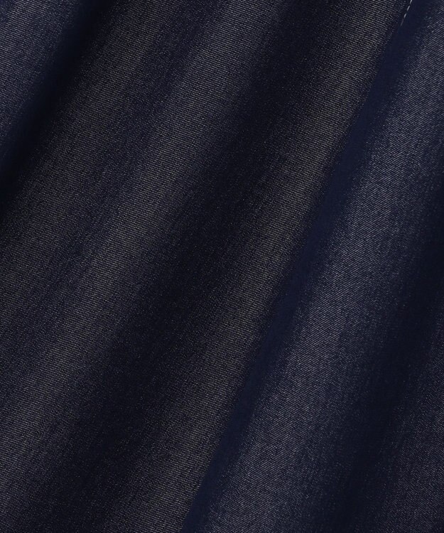 ANY SIS シャンブレーベルテッド ワンピース シャンブレーブルー