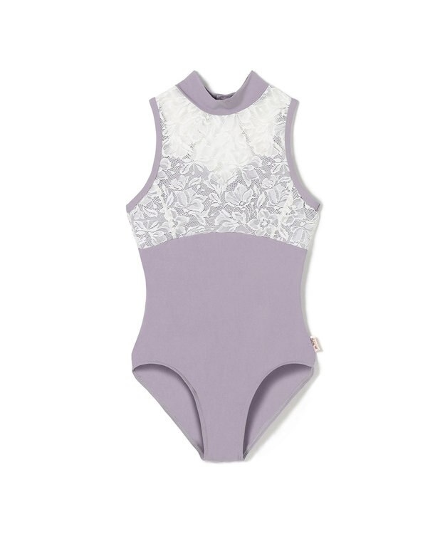 Chacott 【Nela ライン】ジュニア ハイネックレオタード モーブ