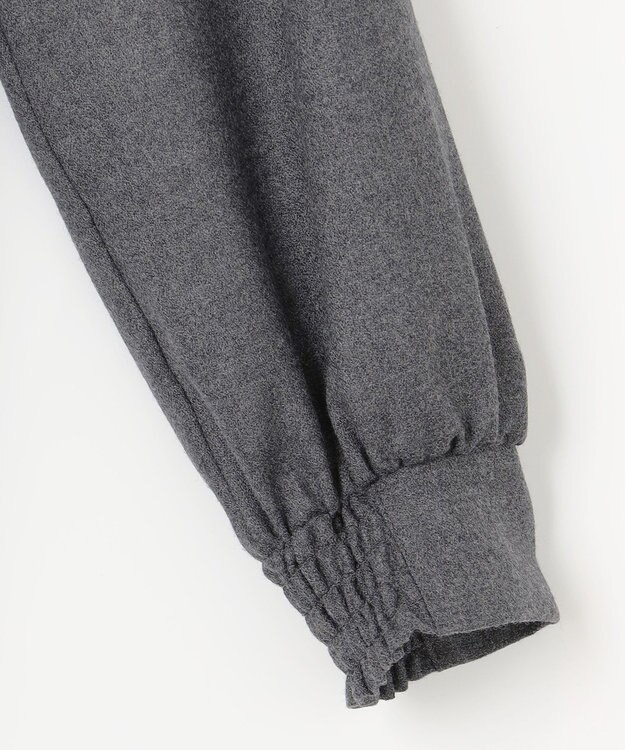 組曲 ウールジョーゼット スリットネックワンピース グレー系