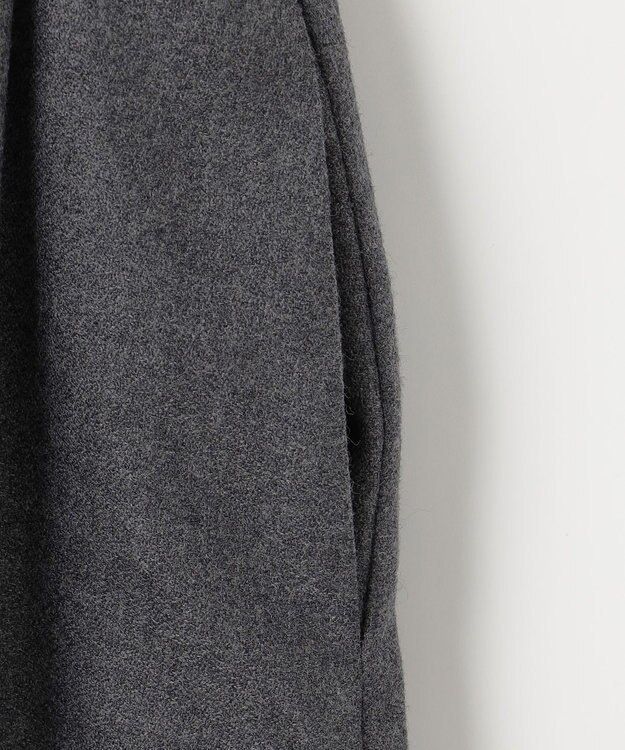 組曲 ウールジョーゼット スリットネックワンピース グレー系