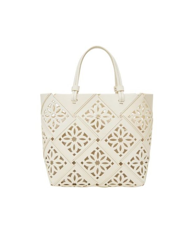 genten サスカットバスケット手提げバッグ＜M＞ シロ