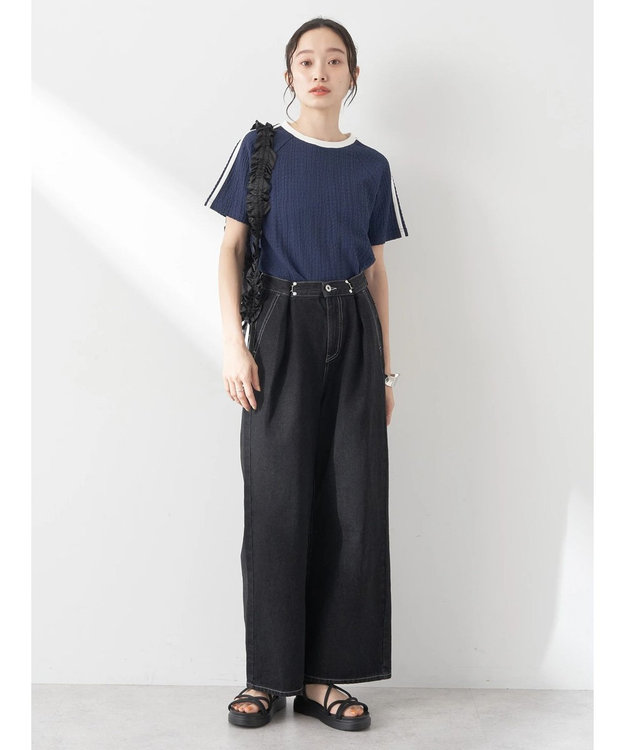 earth music&ecology ラインジャガードプルオーバー Navy