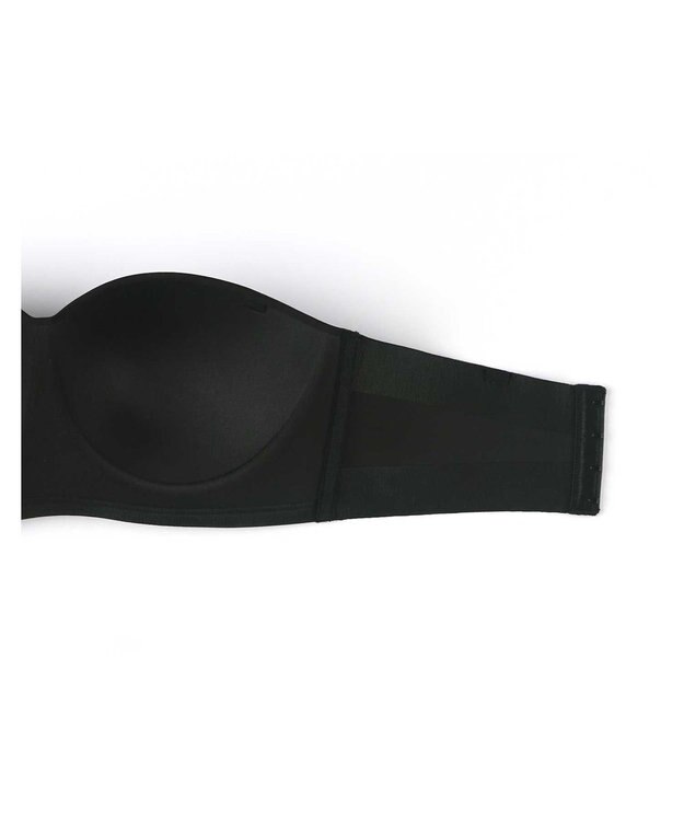 une nana cool ストラップレス 1/2カップ ノンワイヤーブラジャー ブラック