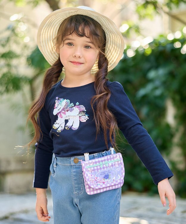 ANY KIDS しゃらしゃら入り 移動ポケット ブルーベリー