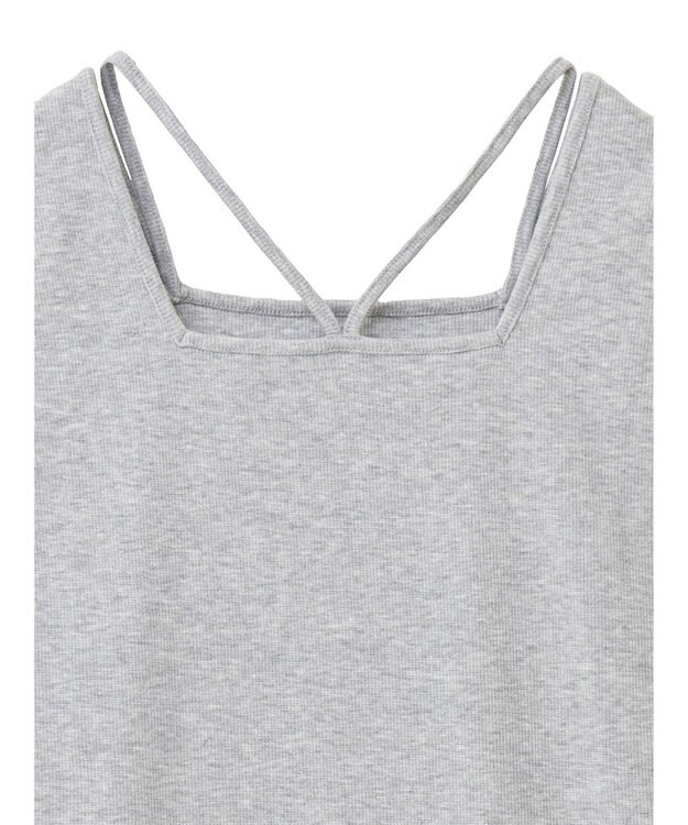 Green Parks マルチストラップテレコタンク Gray Mixture