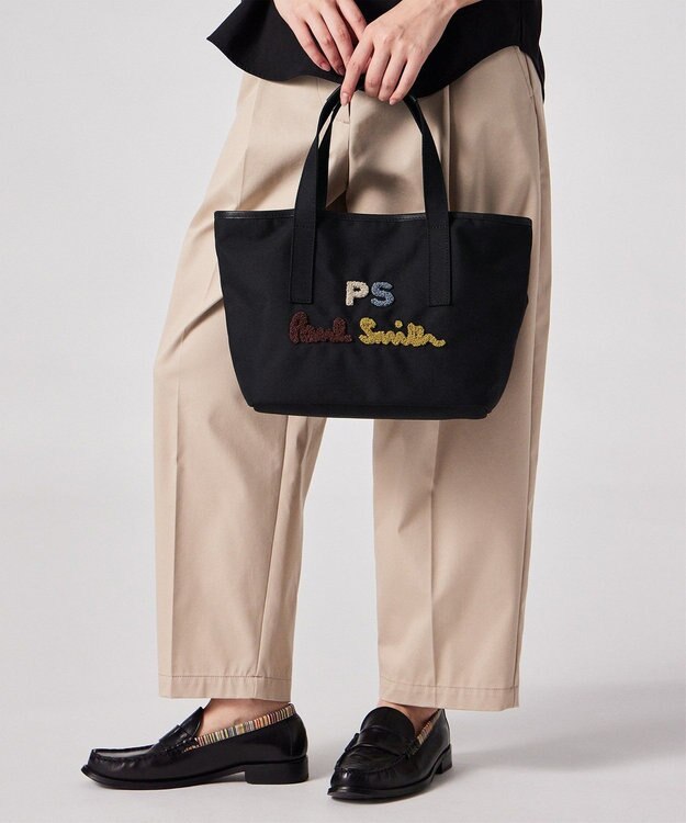 Paul Smith PSロゴエンブロイダリー ミニトートバッグ ブラック