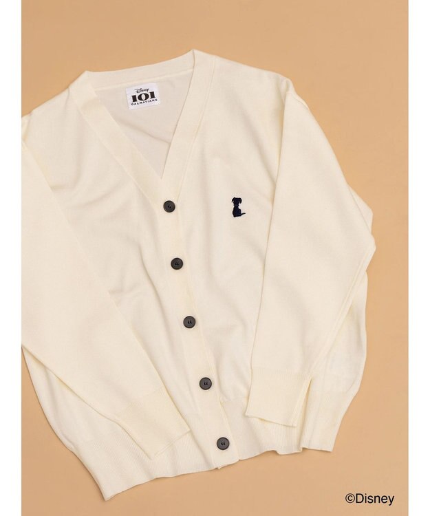 Te chichi 【Disney】101/刺繍Vネックカーディガン オフホワイト