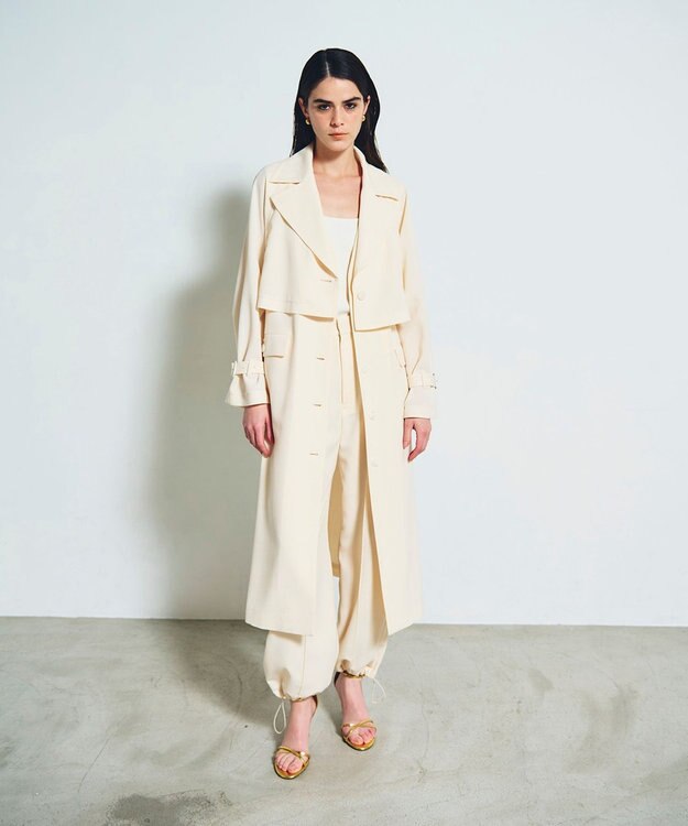 GRACE CONTINENTAL ストレッチスラブ3WAYコート キナリ