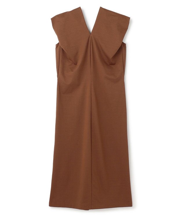 BEIGE， 【洗える】SCALA / コットンリネンボリュームスリーブワンピース Brown