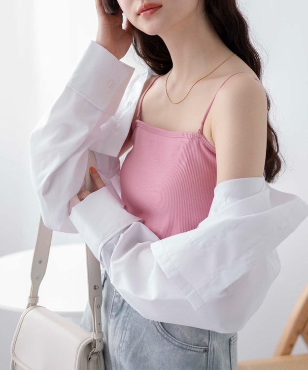 WEGO 【カップ付き】なちゅ盛れカップインショートキャミ ライトピンク