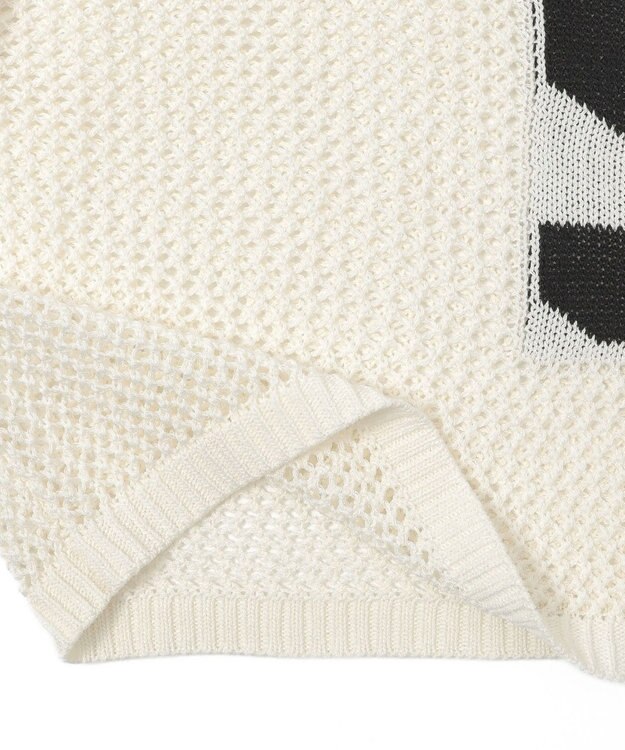 WEGO ナンバリングメッシュショートニット ブラック