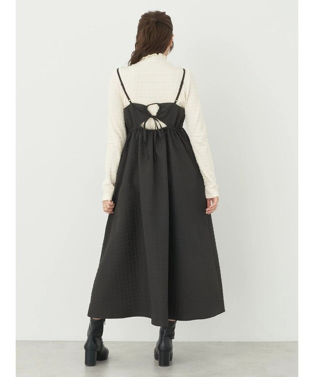 earth music&ecology バックオープンキャミワンピース Black