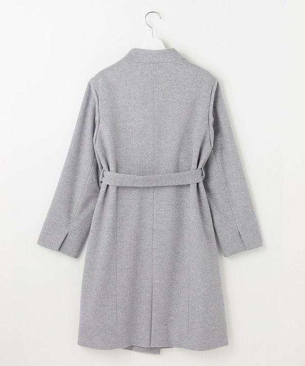 J.PRESS LADIES L Super150sAZAMIビーバー スタンドカラー コート グレー系