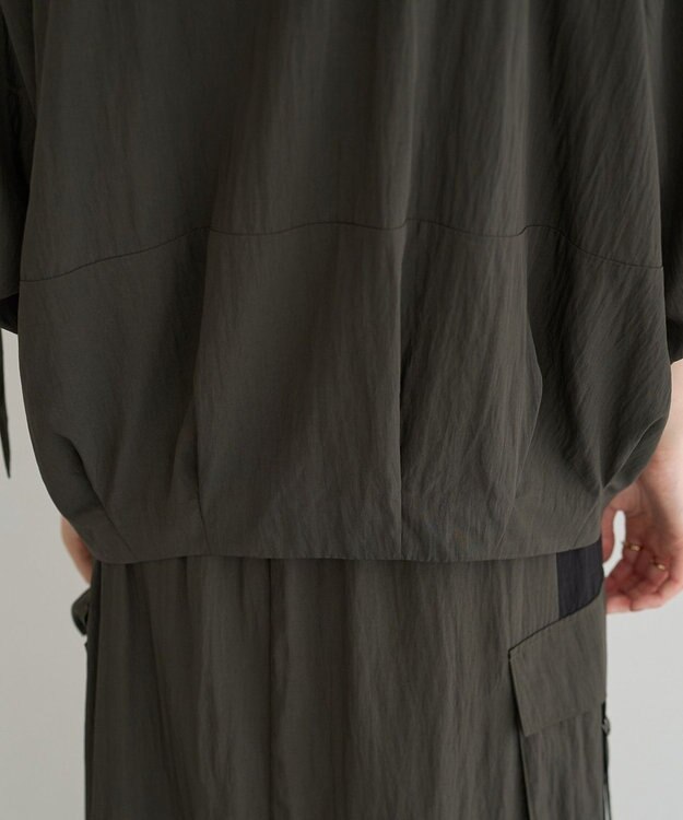 YECCA VECCA 【UVカット/接触冷感/遮熱】COOL5分袖MA-1 Charcoal Gray